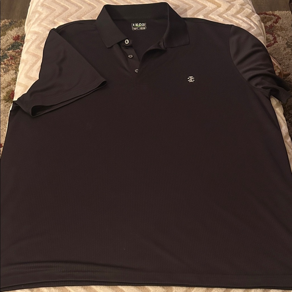 IZOD Men's Black Polo Shirt size XXG short sleeves